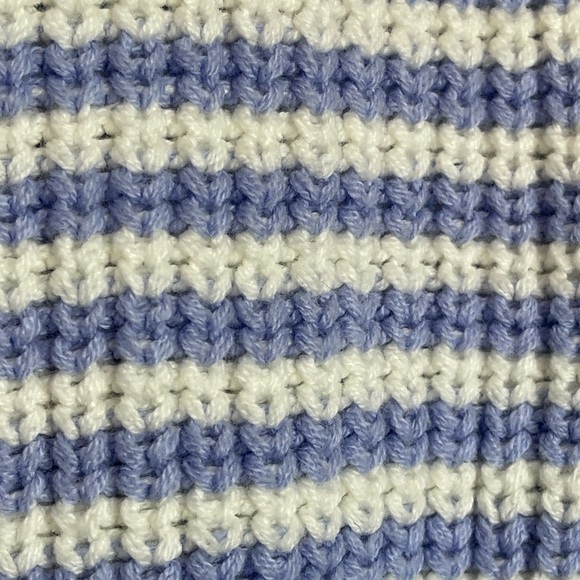 Jessica Simpson XL Blue & White Striped Half-Zip Sweater - Picture 7 of 10